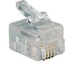 10-Pack Non-Keyed 6-Pin Rj11/Rj14/Rj25 Quick-Connect Plugs 1