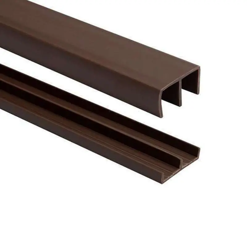 12-Inch Brown Glass Cabinet Track System 1