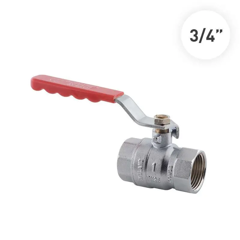 3/4-Inch Brass Pex Ball Valve With Chrome-Plated Lever Handle 1