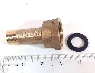 3/4" X 1/2" Lead-Free Brass Water Meter Reducer Coupling – Swivel Nut To Npt 1
