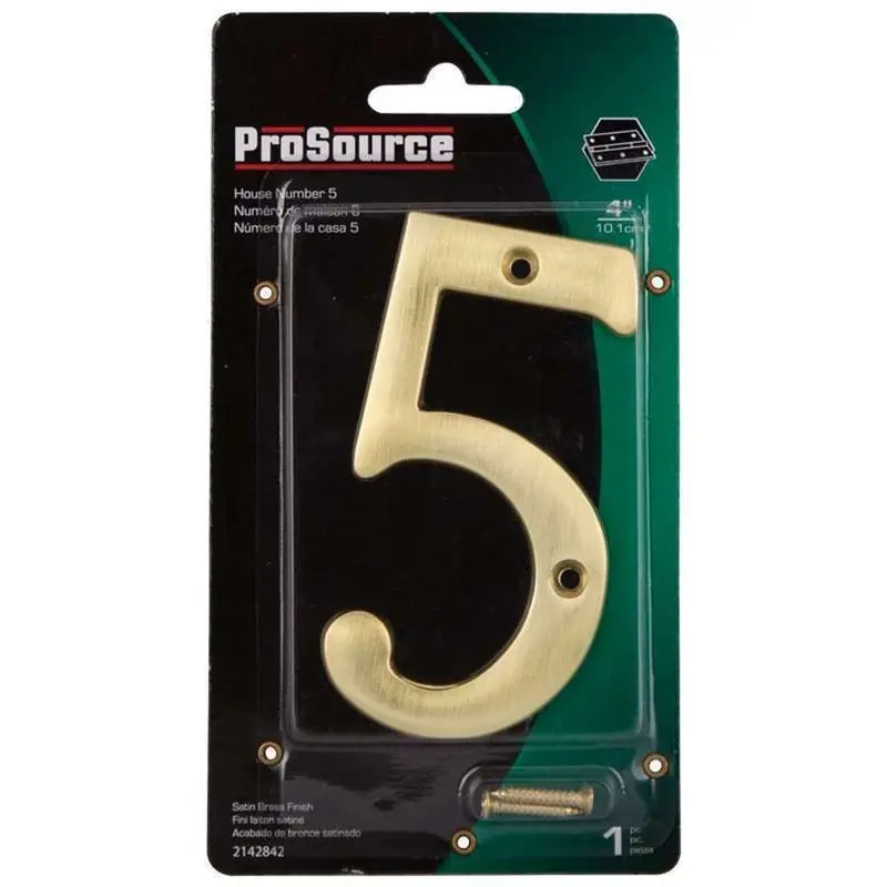 4-Inch Polished Brass House Numbers By Prosource 1