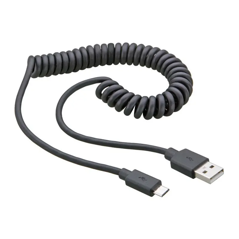 5-Foot Coiled Micro Usb Charging Cable With Tangle-Free Design 1
