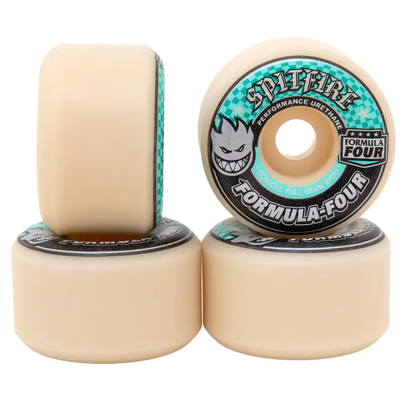 56Mm Formula Four Conical Skate Wheels – Natural Finish, 97A Hardness 1
