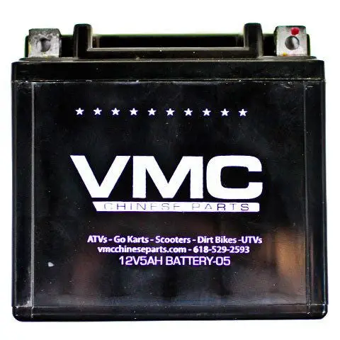 5Ah Sealed Lead-Acid Battery – Dimensions: 4.5" L × 2.8" W × 4.2" H 1