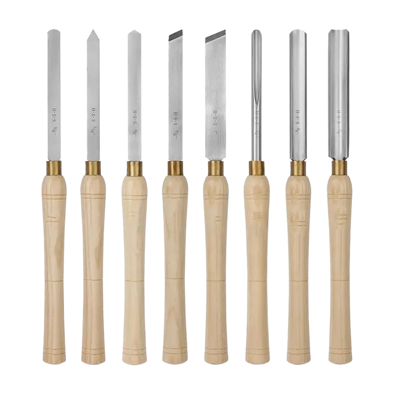 8-Piece Woodturning Chisel Set For Lathe Projects 1