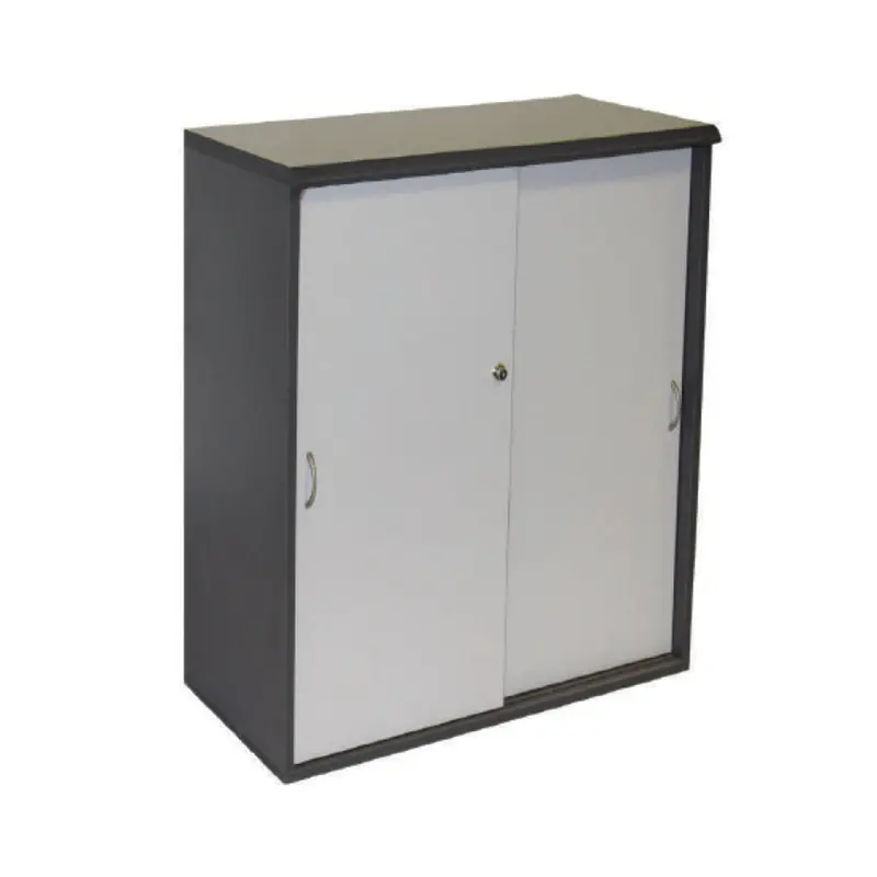 Acmi Atlis Low Storage Cabinet With Sliding Door – 797 X 420 X 840 Mm (Grey) 1