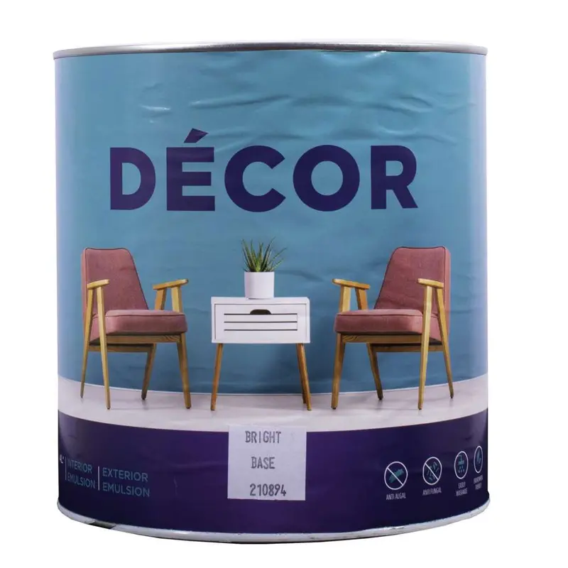 Apco Decor Semi-Gloss Acrylic In Bright Base – 4-Litre Size 1