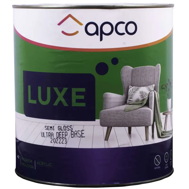 Apco Luxe Semi-Gloss Acrylic Ultra Deep Base – 4L 1