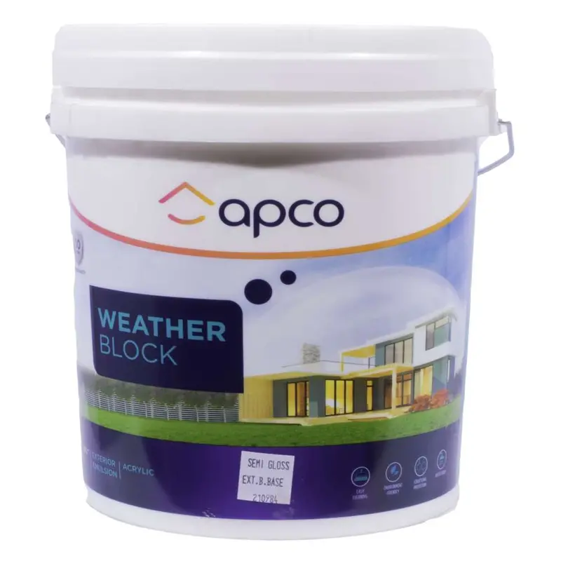 Apco Weatherblock Semi-Gloss Acrylic Paint – Extra Bright Base, 10 Litre 1