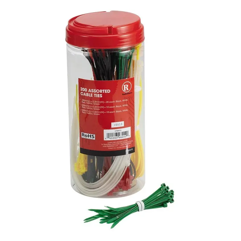 Assorted Nylon Cable Ties – 200-Piece Variety Pack 1