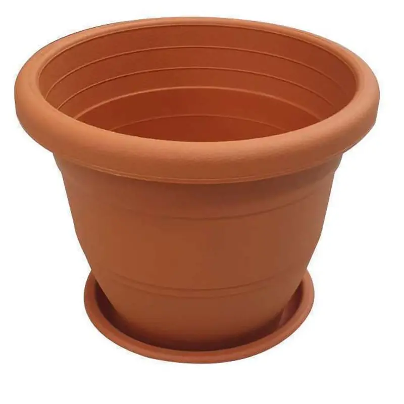 Baba Cotta-Style Planter Pot With Matching Saucer 1