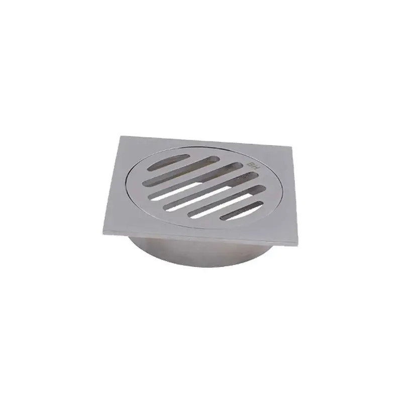 Brasshard Drop-In Square Drain Grate – 80Mm, Chrome-Plated Brass 1