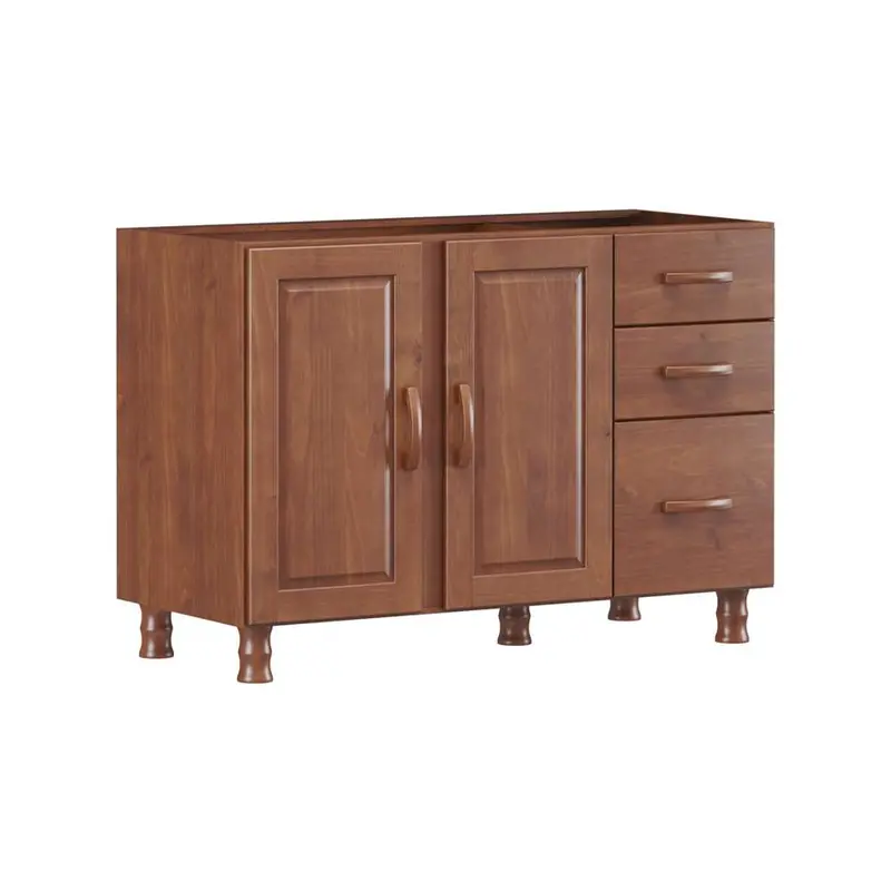 Bronze Solid Wood Cabinet With 2 Doors & 3 Drawers – 1200 X 540 X 830 Mm, Imbuya 1