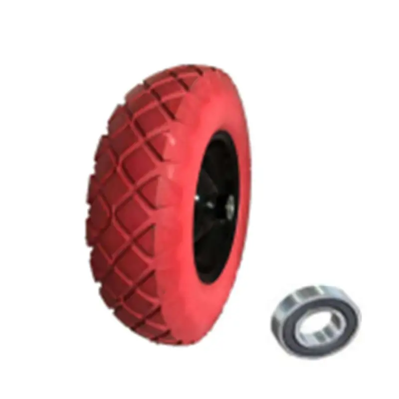 Builder Puncture-Proof Pu Wheelbarrow Tire Kit – Includes Rim And Sealed Bearing Assembly 1