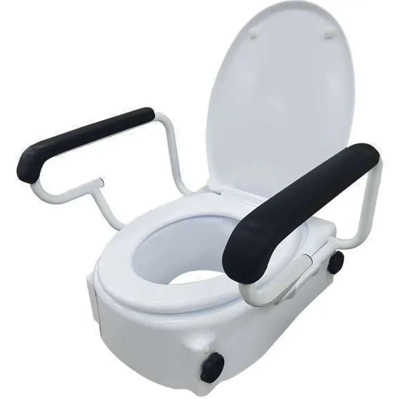 Care Adjustable Toilet Seat Riser – 9.5Cm Height With Integrated Handrail 1