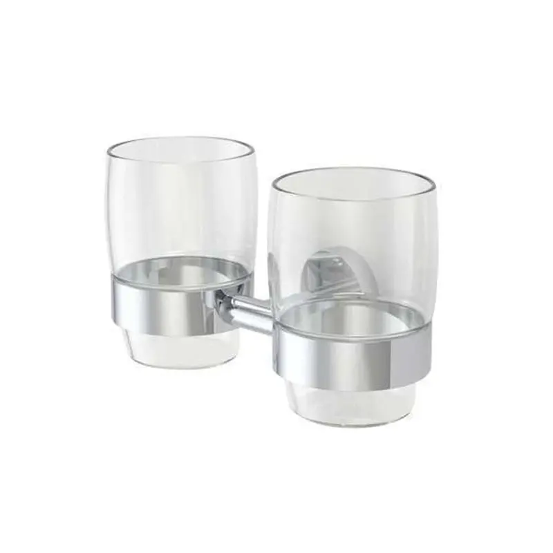 Caroma Cosmo Double Tumbler Holder – Stainless Steel 1