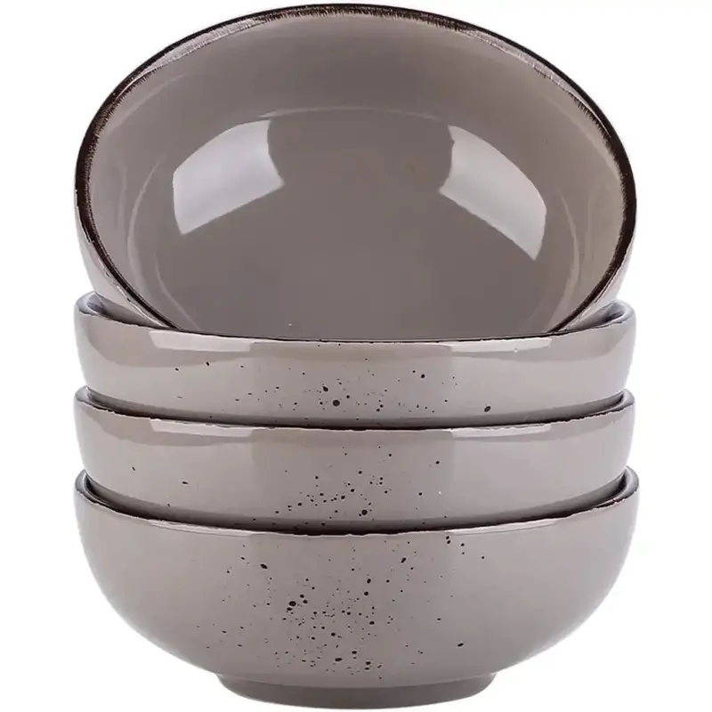 Ceramic Round Serving Bowl Collection – 4-Piece With Stand 1