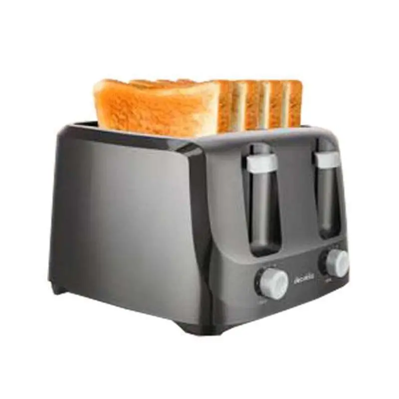 Decakila 4-Slice Toaster – Black, 1500W 1