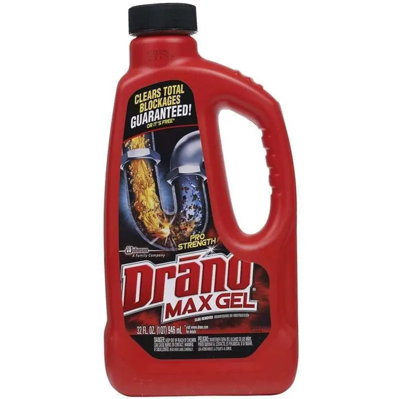 Drano Max Gel Drain Cleaner – 32 Oz (946 Ml) Heavy-Duty Clog Remover For Sinks, Showers & Tubs 1