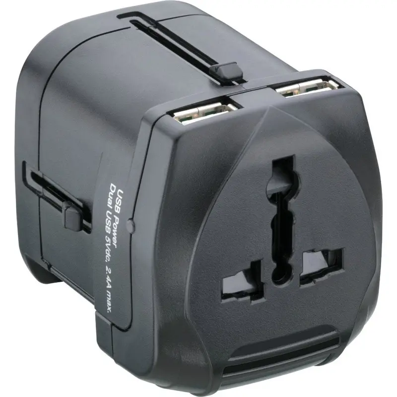 Dual-Usb 2.4A International Travel Adapter – Compact Global Charging Solution 1