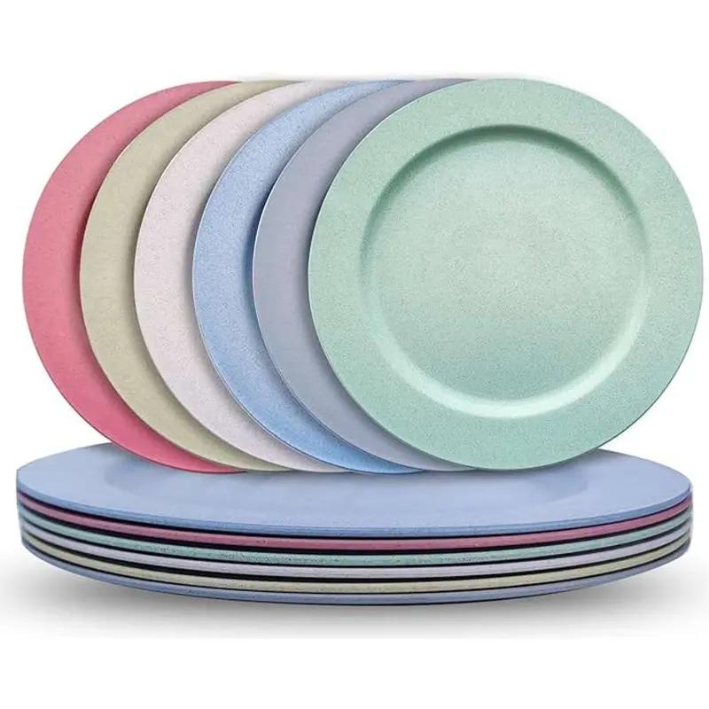 Eco-Friendly Wheat Straw Dinner Plate – 22 Cm (Assorted Colors) 1