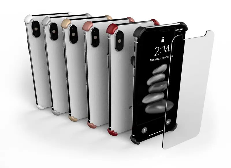 Edge-Raised Hybrid Case With Glass For Iphone X, Xs, And Xs Max