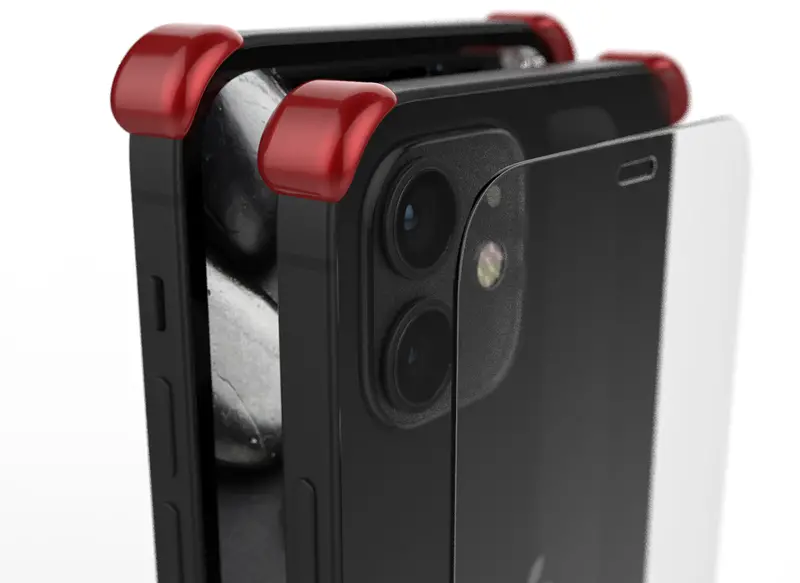 Edge-Raised Hybrid Case With Glass Screen Protector For Iphone 12 And 12 Mini 1