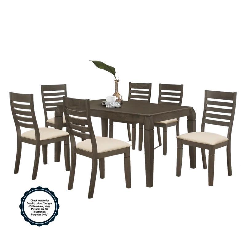 Estay 7-Piece Walnut Dining Set – 1500X900X750Mm, Model Stw1523 1