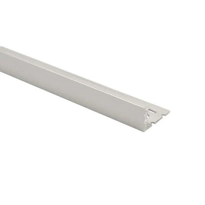 Evia 10Mm Matte Silver Aluminium Straight Edge Tile Trim – 2.5M 1