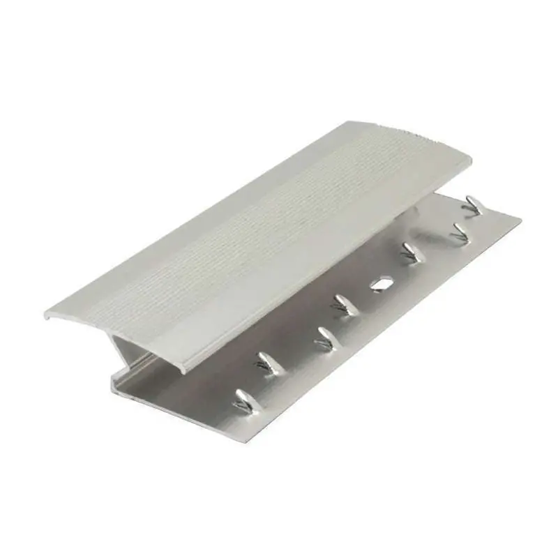 Evia 9Mm Aluminium Carpet Lock Tile Trim – Matte Silver Finish, 2.5M 1