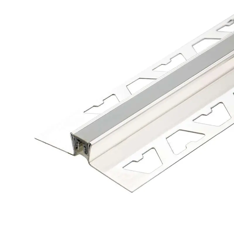 Evia Aluminium Tile Expansion Joint Trim – 10 Mm Profile, 2.5 M Length (Grey) 1