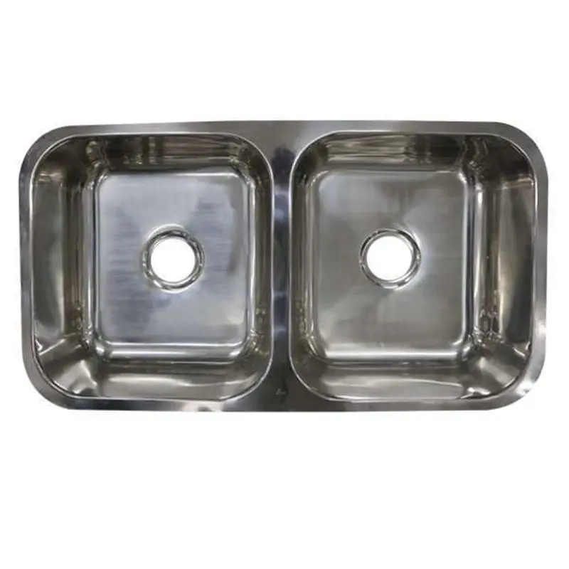 Evia Double-Bowl Undermount Sink – 880 × 500 × 190Mm Stainless Steel 1