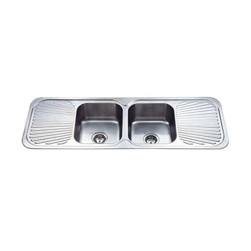 Evia Flush-Mount Double Bowl Kitchen Sink – 1524 X 460 X 170 Mm 1
