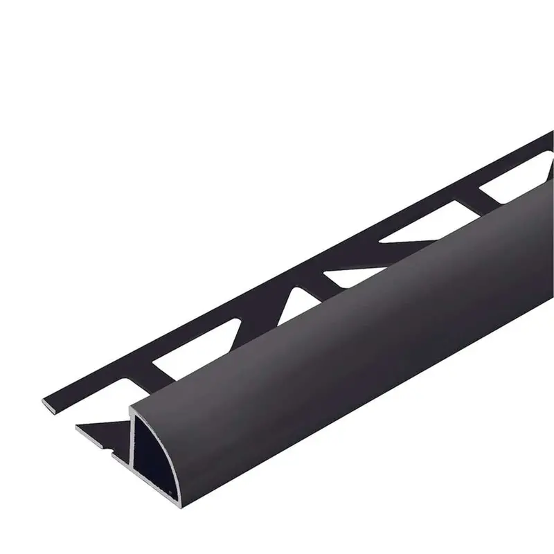 Evia Matte Black Aluminium Tile Trim – Rounded Edge, 10Mm X 2.5M 1
