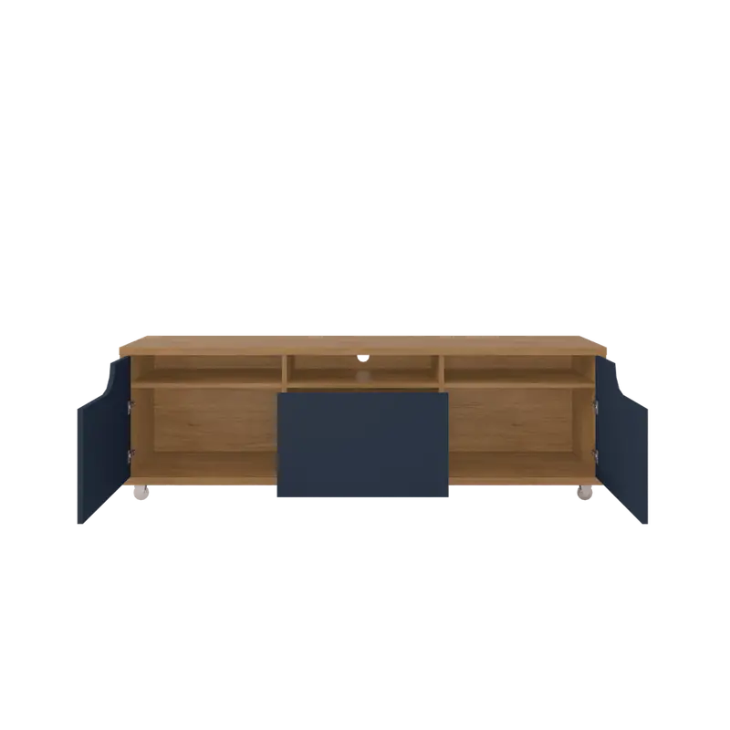 Fb Jersey Tv Console – 1800X385X502Mm Cedar & Cobalt Blue Modern Finish (No Warranty) 1
