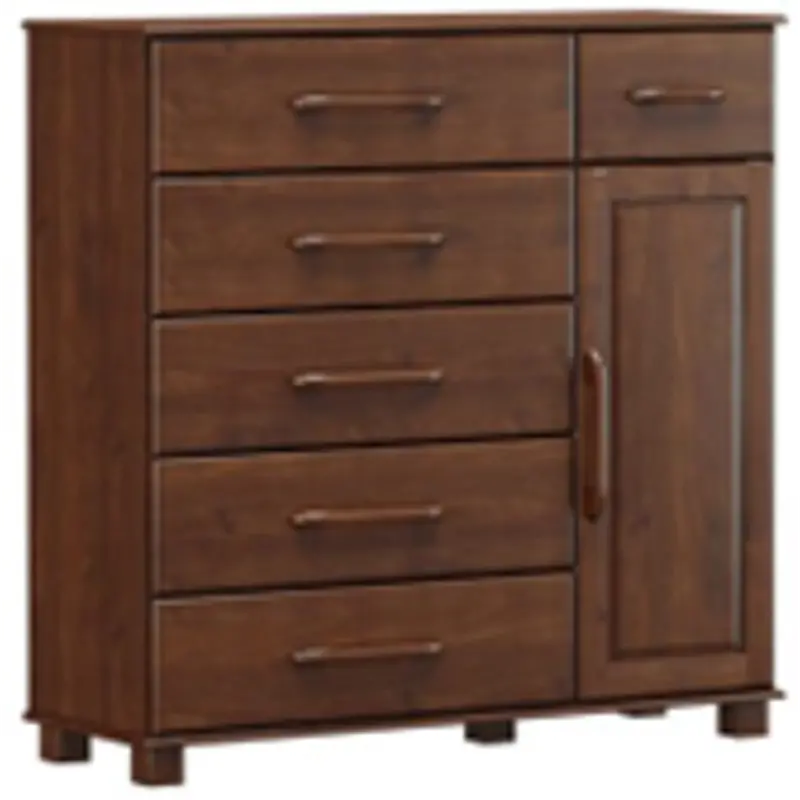 Finestra Ouro 1-Door, 5-Drawer Chest – Coffee Finish, 1250X430X1225Mm 1