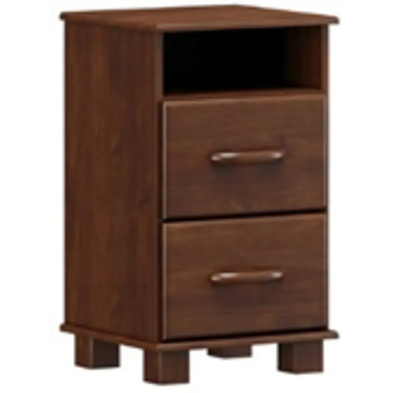 Finestra Ouro Bedside Cabinet – 2-Drawer, Coffee Finish, 440×380×680Mm 1