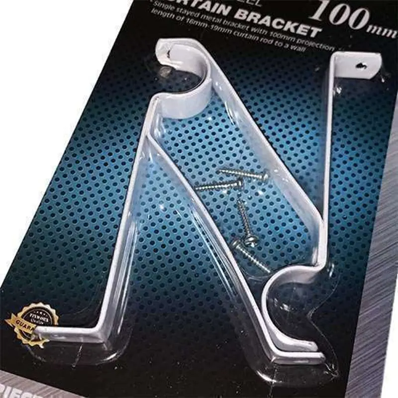 Fixworx 100Mm Adjustable Curtain Brackets – 2-Piece 1