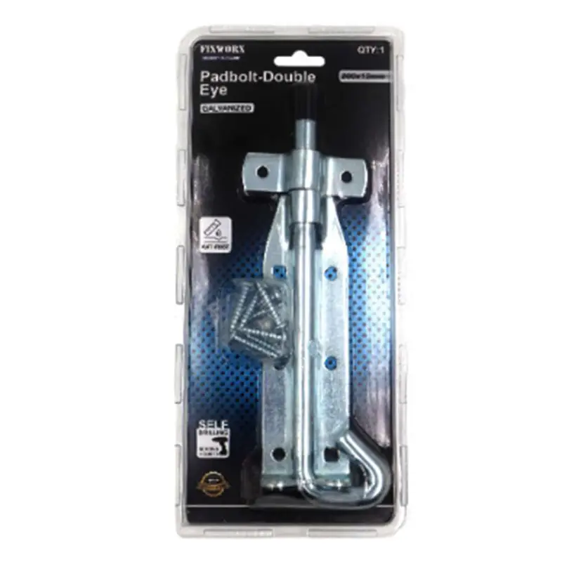 Fixworx Galvanized Double-Eye Chain Link Padbolt – 200Mm × 12Mm 1