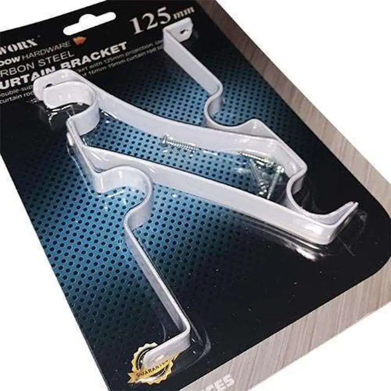 Fixworx Heavy-Duty Double Curtain Brackets – 125Mm, 2-Pack 1