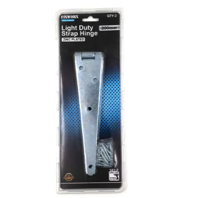 Fixworx Heavy-Duty Zinc-Plated Strap Hinge – 8 Inch (200Mm) 1