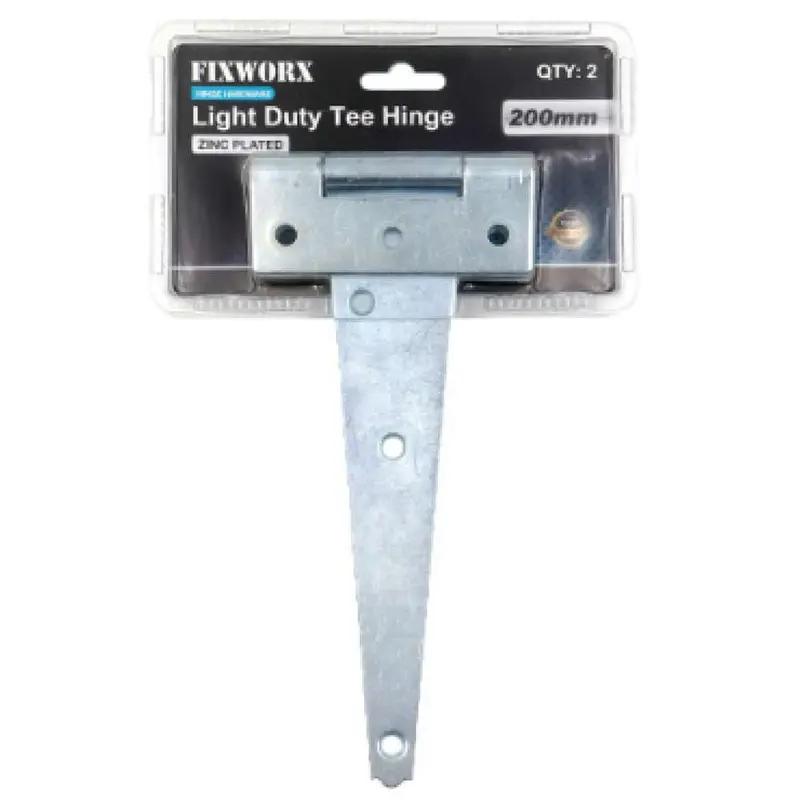 Fixworx Zinc-Plated Light-To-Heavy-Duty T-Hinge – 8 Inch (200Mm) 1
