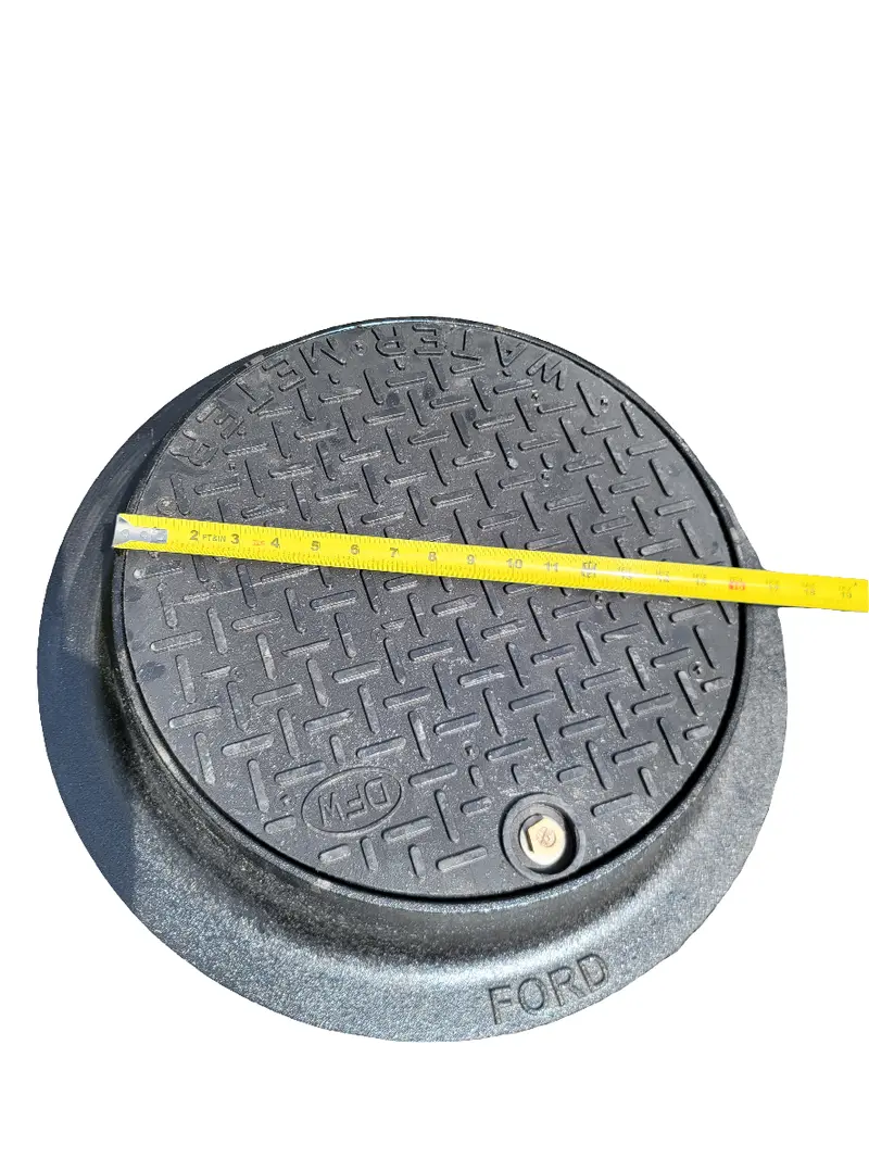 Ford Meter Box A53 Cover – 15" Dfw Polymer Locking Lid With Amr Slot 1