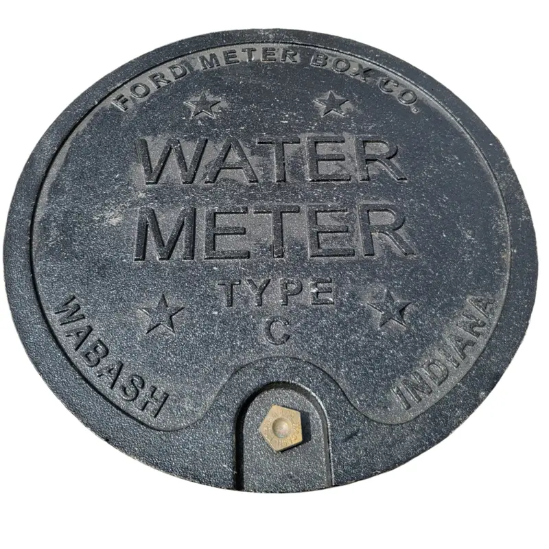 Ford Meter Box Type C Locking Lid – 11.5" Solid Cast Iron Cover (Model C3L) 1