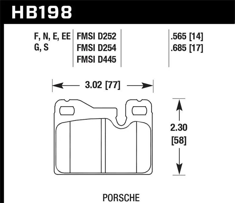 Hawk Performance Hb198E.685 Blue Ceramic Disc Brake Pads – 0.685" Thickness 1