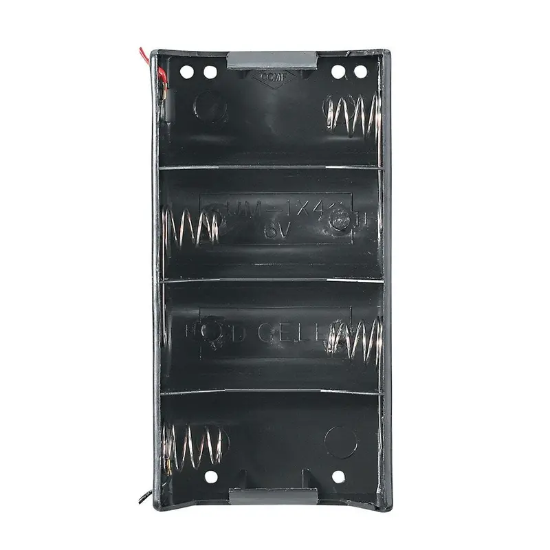 Heavy-Duty 4-Cell D-Battery Holder – Snap-In Contacts, Secure Fit 1