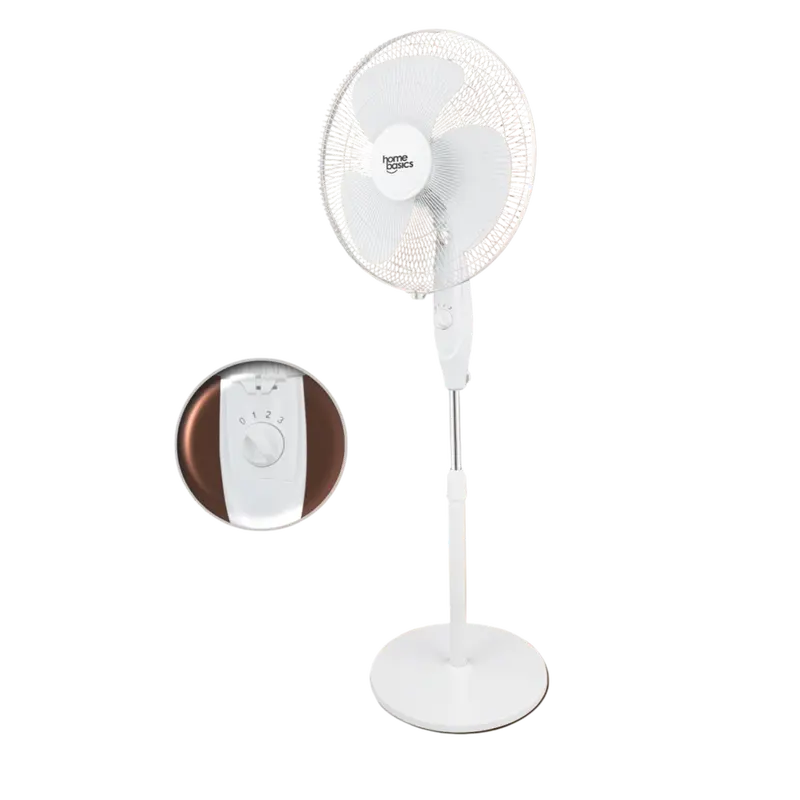 Home Basics 16-Inch Oscillating Stand Fan – Energy-Efficient Cooling 1