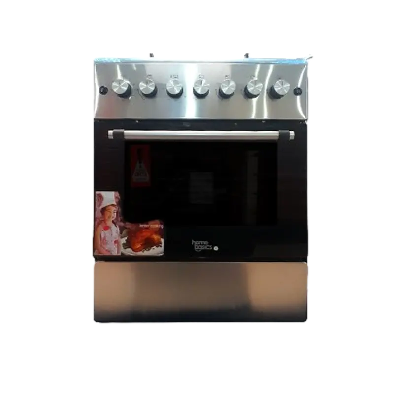 Home Basics 4-Burner Freestanding Gas Cooker – 60Cm Stainless Steel With Built-In Oven 1