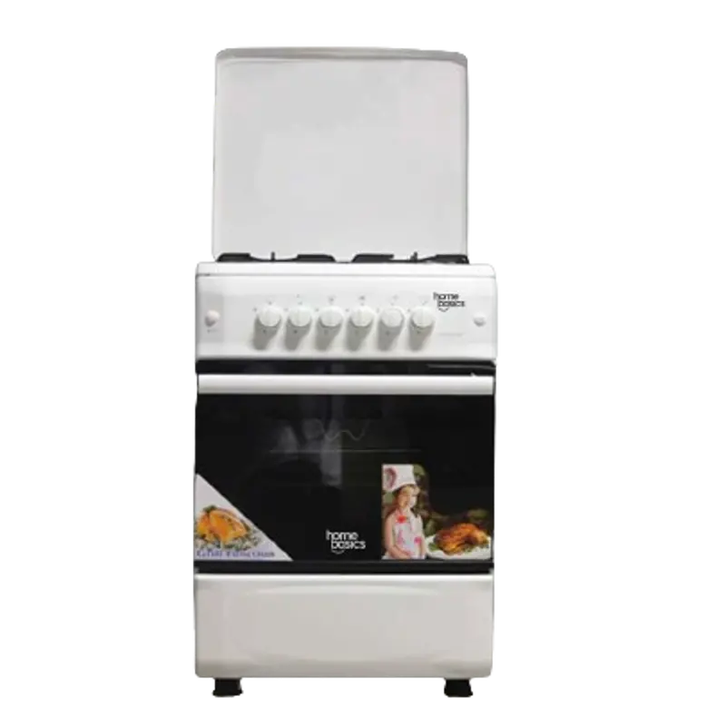 Home Basics 4-Burner Freestanding Gas Cooker – 60Cm White Unit With Oven 1