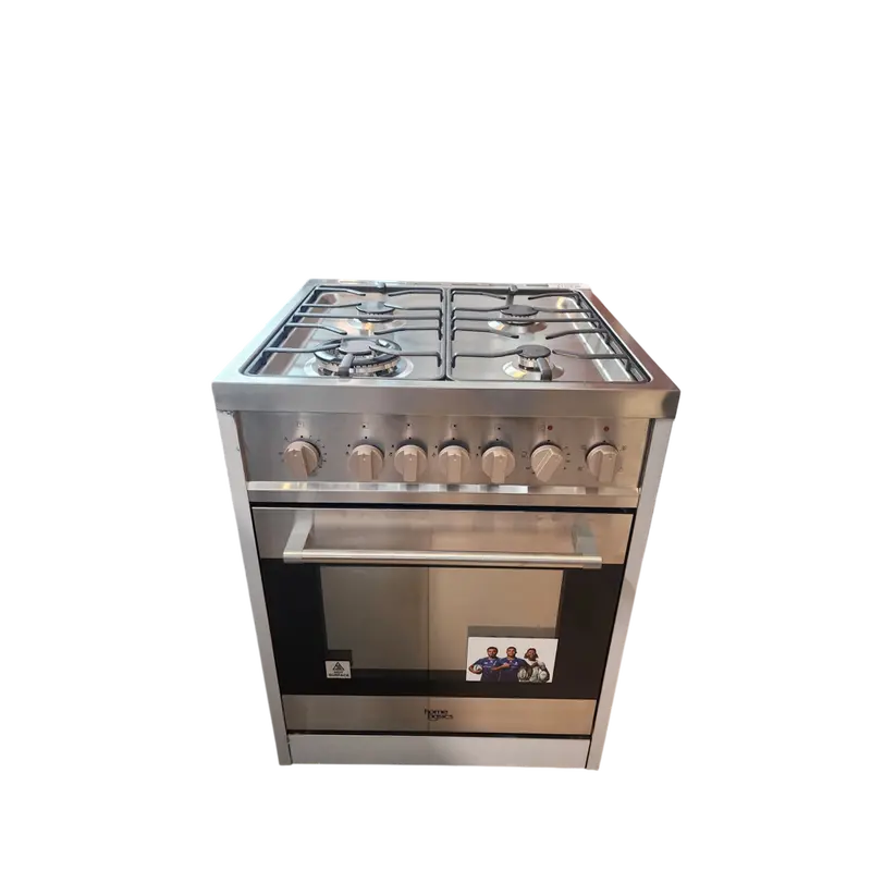 Home Basics 60Cm Freestanding Gas Cooker – 4 Burner With Electric Oven 1